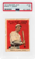 1914 CRACKER JACK ERNEST T. OAKES #139 PSA PR 1.