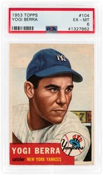 1953 TOPPS YOGI BERRA #104 PSA EX-MT 6.