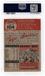 1953 TOPPS YOGI BERRA #104 PSA EX-MT 6.