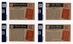 1955 BOWMAN BASEBALL HOF CARD LOT OF FOUR PSA GRADED.