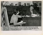 KENNEDY "CAROLINE PRESIDENTIAL CAMPAIGN 1960" LUCITE PRESENTATION CIGARETTE BOX.