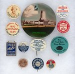 CHICAGO EXPO 12 INCL. GM PAPERWEIGHT MIRROR, FRANK BUCK, FOB, RARE STATE BUTTONS & MORE.
