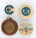 TRANS-MISSISSIPPI 1898 EXPO FIVE PIECES INCLUDING RARE NEBRASKA AND MISSOURI ITEMS.