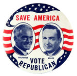 GOLDWATER 1964 GRAPHIC "SAVE AMERICA" JUGATE.