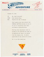 "MACY'S SUPERMAN ADVENTURE" UNIQUE TYPED LETTER.