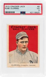 1915 CRACKER JACK RUBE OLDRING #8 PSA VG 3.