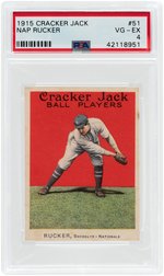 1915 CRACKER JACK NAP RUCKER #51 PSA VG-EX 4.