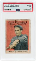 1915 CRACKER JACK RABBIT MARANVILLE #136 PSA PR 1