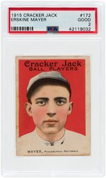 1915 CRACKER JACK ERSKINE MAYER #172 PSA GOOD 2.