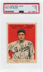 1914 CRACKER JACK WALTER BLAIR #126 PSA VG 3.