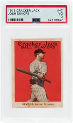 1915 CRACKER JACK JOSH DEVORE #47 PSA VG 3.