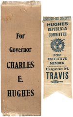 CHARLES E. HUGHES PAIR OF NEW YORK RIBBONS.