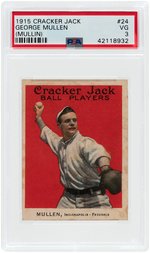 1915 CRACKER JACK GEORGE MULLEN (MULLIN) #24 PSA VG 3.