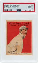 1914 CRACKER JACK DANIEL F. MURPHY #140 PSA GOOD 2.