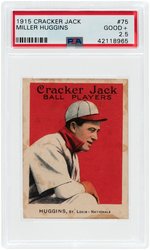 1915 CRACKER JACK MILLER HUGGINS #75 PSA GOOD+ 2.5.