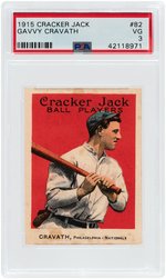 1915 CRACKER JACK GAVVY CRAVATH #82 PSA VG 3.