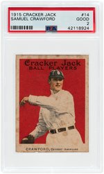 1915 CRACKER JACK SAMUEL CRAWFORD #14 PSA GOOD 2.