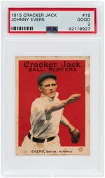 1915 CRACKER JACK JOHNNY EVERS #18 PSA GOOD 2.