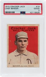 1915 CRACKER JACK CHIEF BENDER #19 PSA GOOD 2.