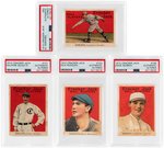 1915 CRACKER JACK LOT OF EIGHT PSA GRADED AUTHENTIC ALTERED.