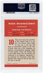 1963 FLEER NICK BUONICONTI #10 ROOKIE CARD PSA NM-MT 8.