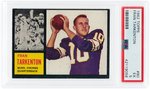 1962 TOPPS FOOTBALL HOF LOT OF SIX PSA GRADED.