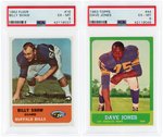 LOT OF SEVEN 1960s TOPPS FLEER & PHILADELPHIA FOOTBALL PSA GRADED.