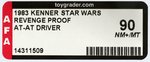 "STAR WARS: REVENGE OF THE JEDI - AT-AT DRIVER" PROOF CARD AFA 90 NM+/MT.