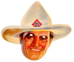 RALSTON "TOM MIX STRAIGHT SHOOTERS" PAPER MASK.