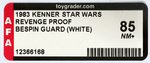 "STAR WARS: REVENGE OF THE JEDI - BESPINGUARD (WHITE)" PROOF CARD AFA 85 NM+.