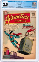 "ADVENTURE COMICS" #210 MARCH 1955 CGC 2.0 GOOD (FIRST KRYPTO).