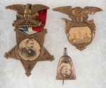 TRIO OF CLEVELAND BRASS SHELL BADGES INCLUDING JUGATE.