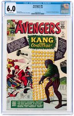 "AVENGERS" #8 SEPTEMBER 1964 CGC 6.0 FINE (FIRST KANG THE CONQUEROR).