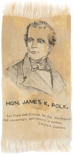 "HON JAMES K. POLK" 1844 PORTRAIT RIBBON.