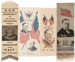 FOUR WILLIAM H. TAFT RIBBONS INCLUDING TWO JUGATES.