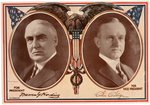 HARDING & COOLIDGE JUGATE POSTER, SONG BOOK AND RIBBON.