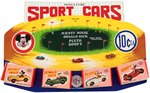 DISNEY "MINIATURE SPORT CARS" COUNTER DISPLAY.