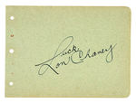 LON CHANEY JR. SIGNED ALBUM PAGE.