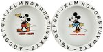 MICKEY & MINNIE MOUSE BAVARIAN CHINA ALPHABET DISH PAIR.