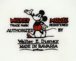 MICKEY & MINNIE MOUSE BAVARIAN CHINA ALPHABET DISH PAIR.