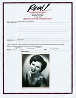 PATSY CLINE SIGNED PHOTO.