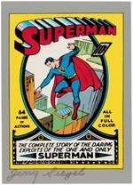 SUPERMAN CO-CREATOR JERRY SIEGEL SIGNED TRADING CARD.