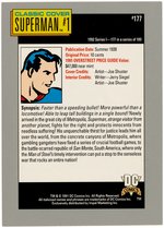 SUPERMAN CO-CREATOR JERRY SIEGEL SIGNED TRADING CARD.