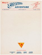 "MACY'S SUPERMAN ADVENTURE" LETTERHEAD & MACY'S THANKSGIVING PARADE CARD.