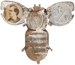 SCARCE BRYAN "16 TO 1" MECHANICAL SILVER BUG.