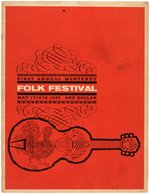 BOB DYLAN "MONTEREY FOLK FESTIVAL" 1963 PROGRAM.