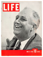 FDR COVER STORIES ON FOUR LIFE MAGAZINES 1938-1947.