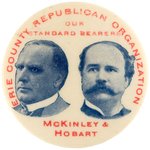 McKINLEY/HOBART "ERIE COUNTY REPUBLICAN ORGANIZATION" JUGATE BUTTON.