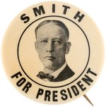 "SMITH FOR PRESIDENT" 1.75" PORTRAIT BUTTON HAKE #2012.