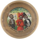 BLACK COUPLE AND REJECTED SUITOR ON MIRROR FROM 1901-02 SOUTH CAROLINA/WEST INDIAN EXPO.